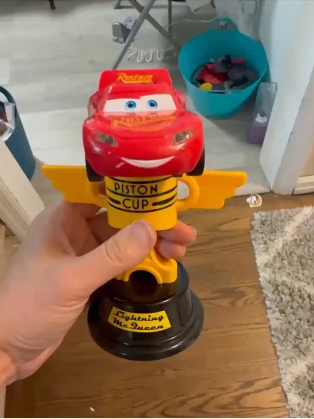 Disney Parks Cars Lightning McQueen Piston Cup Spinning Light & Sound Trophy